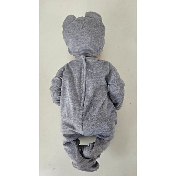 Realistic Newborn Baby Boy Doll Gray Outfit Soft Body 20 Inches Long - Picture 2 of 6